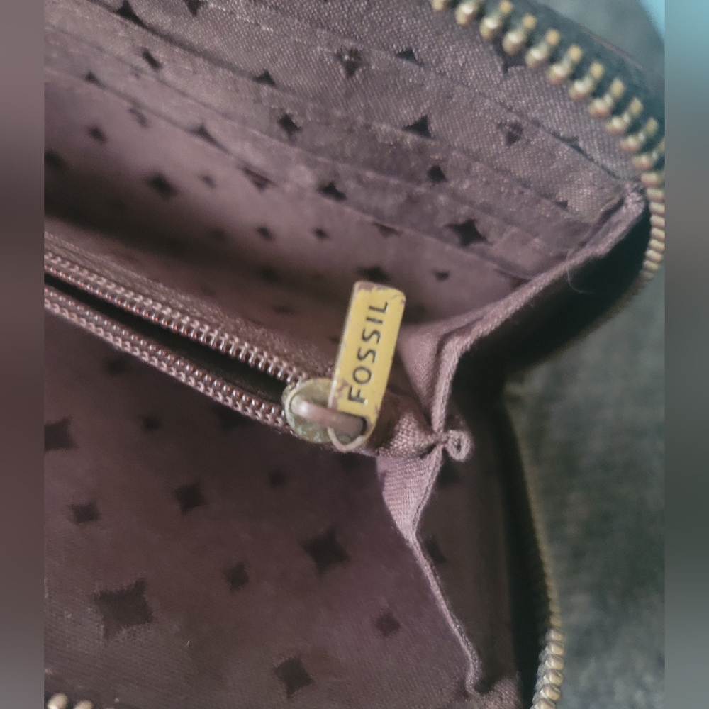 Fossil Vintage Chocolate Leather Wallet - Picture 9 of 9